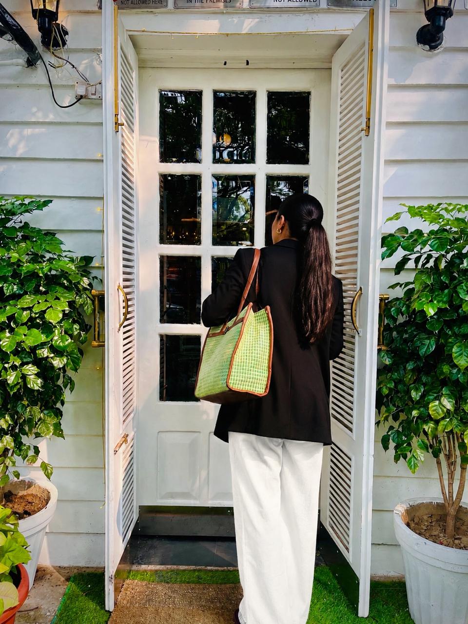 The Akhirah Office Tote- Blueberry