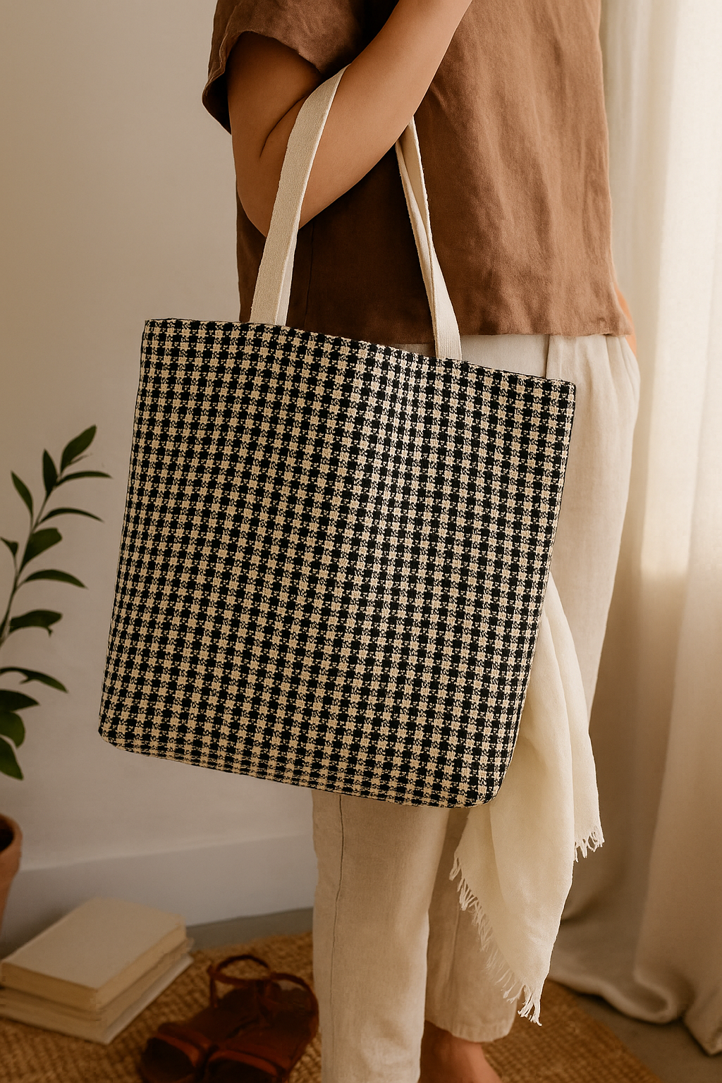 Akhirah Tote-Black & White