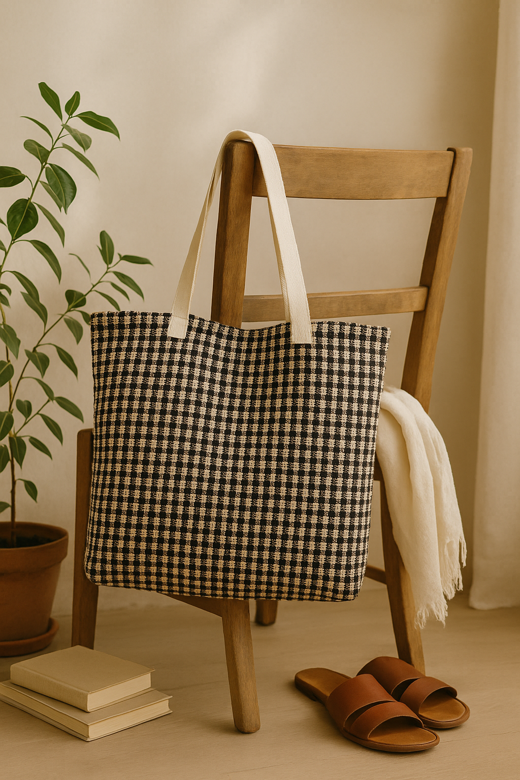 Akhirah Tote-Black & White