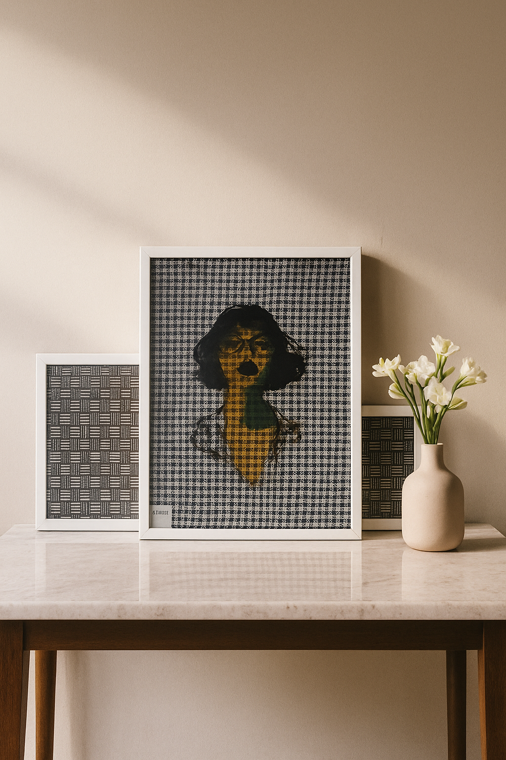 Akhirah It Girl Art Frame- Blue and White