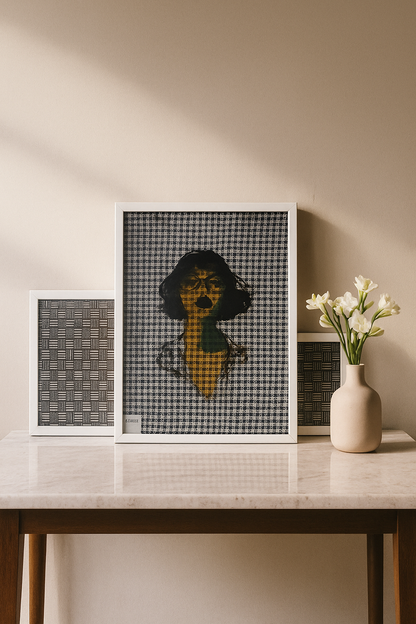 Akhirah It Girl Art Frame- Blue and White