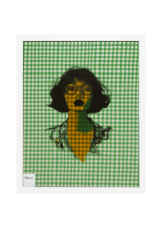 Akhirah It Girl Art Frame- Green and White