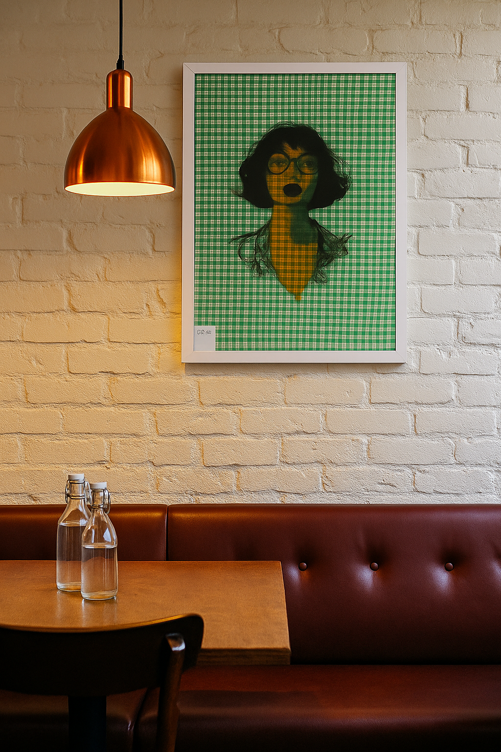 Akhirah It Girl Art Frame- Green and White