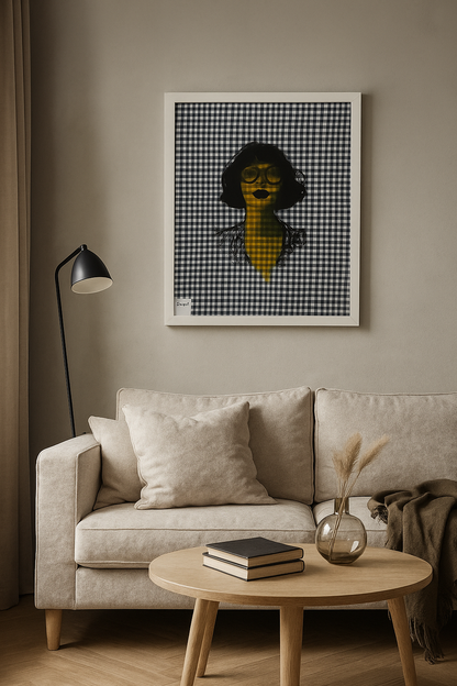 Akhirah It Girl Art Frame- Black and White