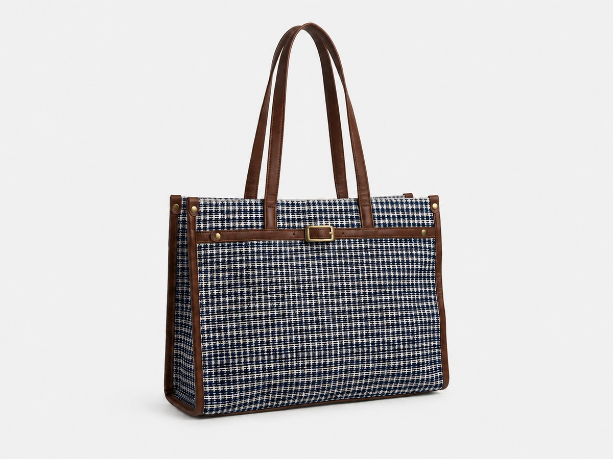 The Akhirah Office Tote- Blueberry