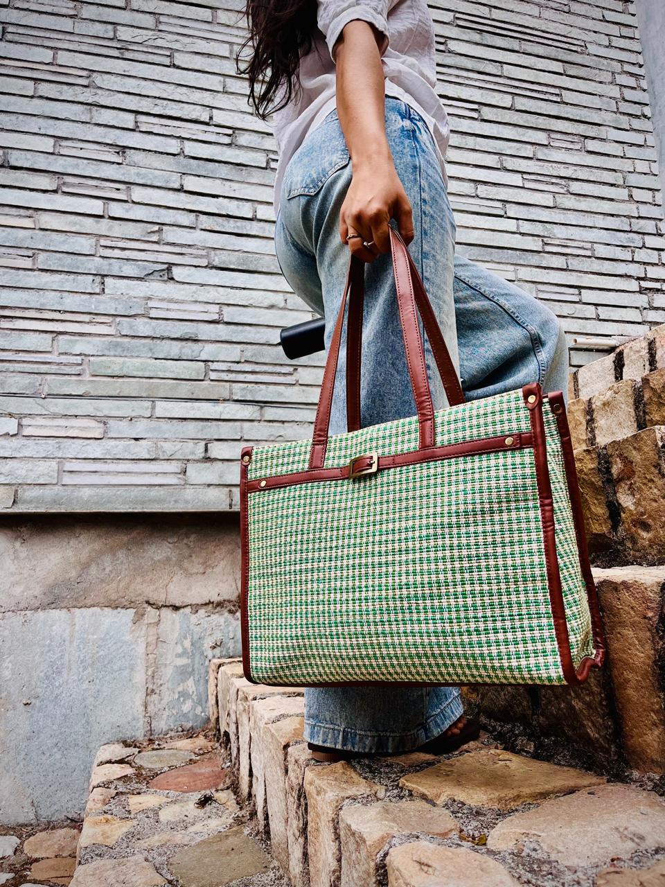The Akhirah Office Tote- Matcha